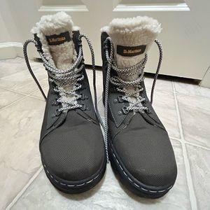 Dr. Martens gray lined boot